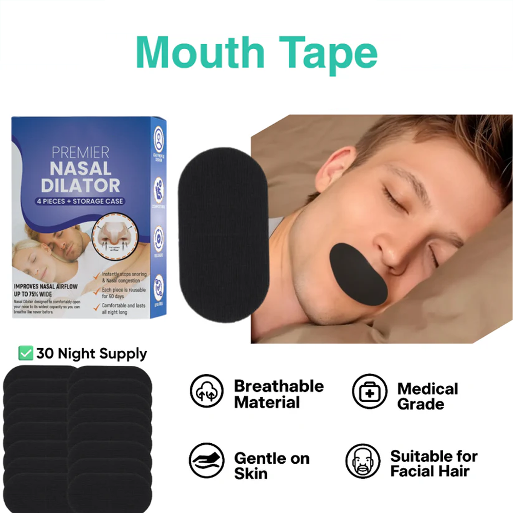 Nasal Dilator + Quiet Night Mouth Tape