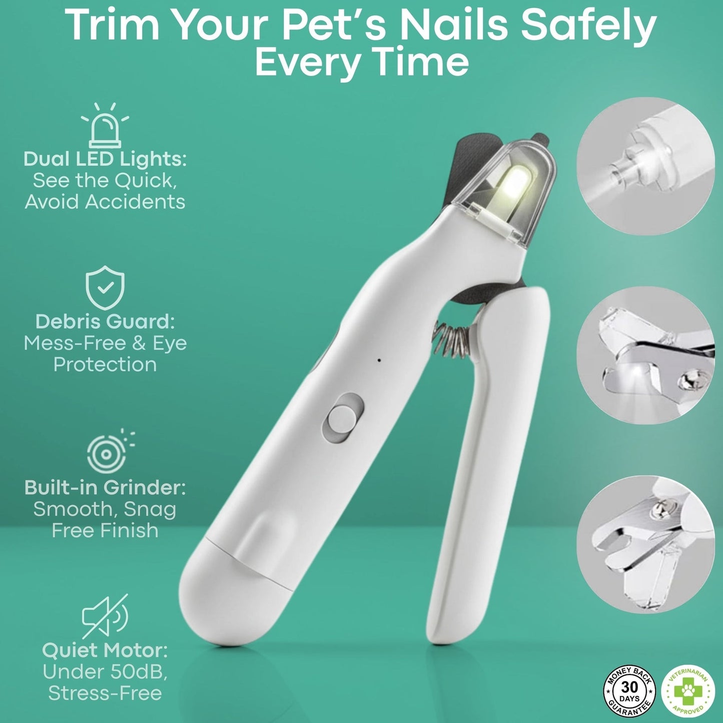 2-in-1 dog nail grinder and clipper