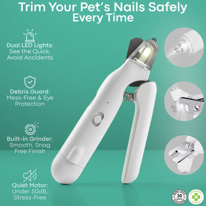 2-in-1 dog nail grinder and clipper