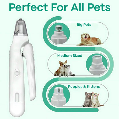 2-in-1 dog nail grinder and clipper