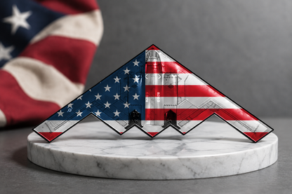 Spirit of ’76 B-2 Stealth Bomber Challenge badge – 250th Anniversary Patriotic Collectible