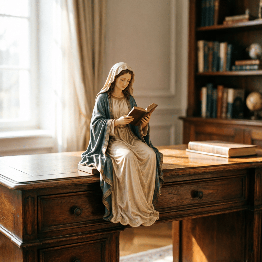 Virgin Mary Reading Figure