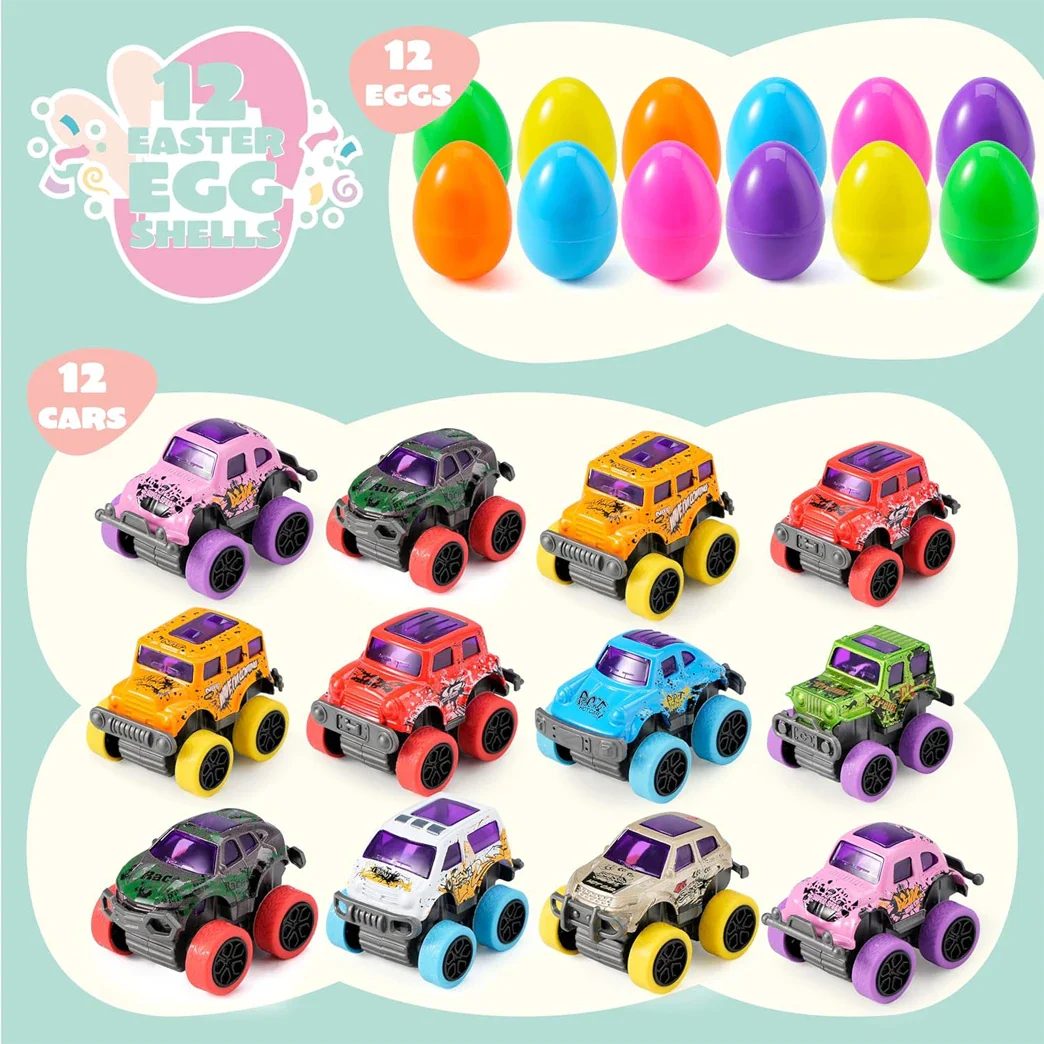 Tiktrove Easter Eggs with Monster Trucks