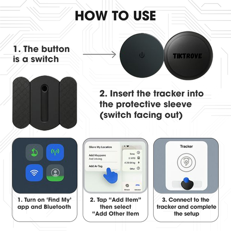 TIKTROVE Magnetic GPS Tracker