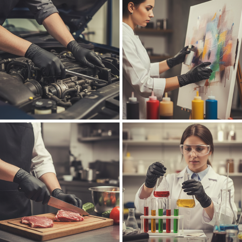 🎁 Nitrile Pro Gloves – Heavy Duty, Slip & Stain Resistant, Scratch Resistant