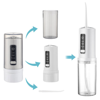 Four-hole portable foldable interdental cleaner - intelligent dental flosser.