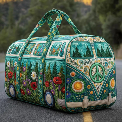 Hippie Journey Quilted Duffle Bag nature Eco-Friendly