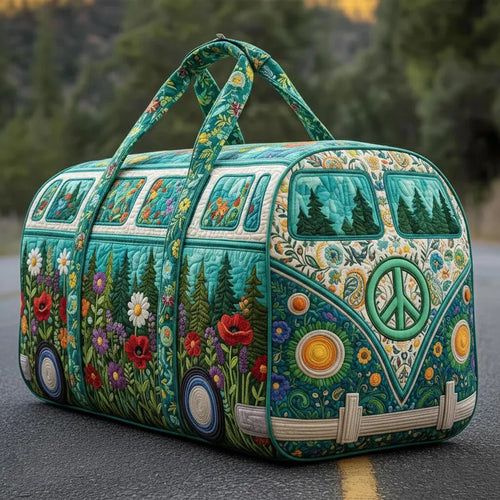 Hippie Journey Quilted Duffle Bag nature Eco-Friendly