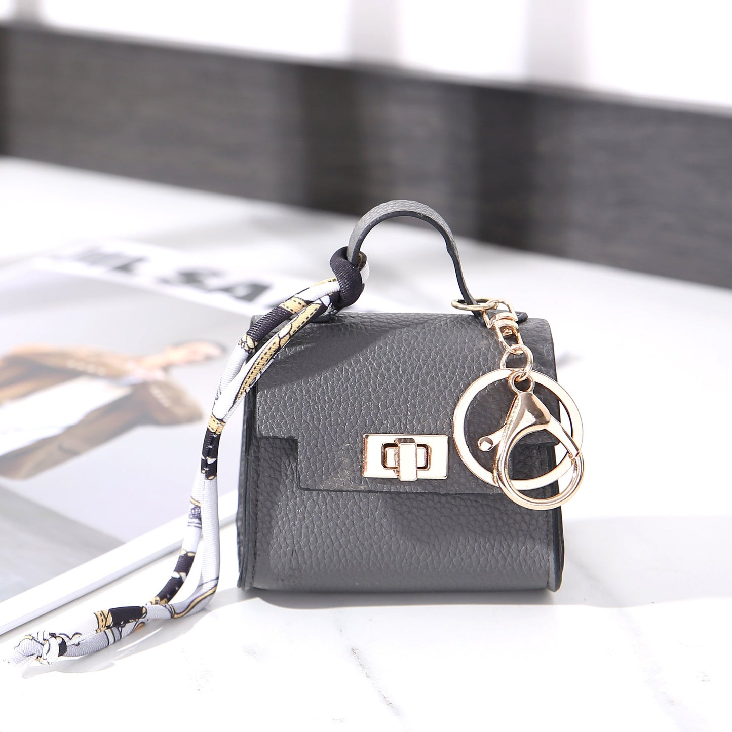 Mini Luxury Bag Keychain Charm
