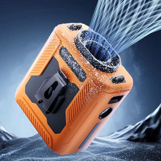 6000mAh Portable Fan Belt – Rechargeable Wearable Cooler with Flashlight