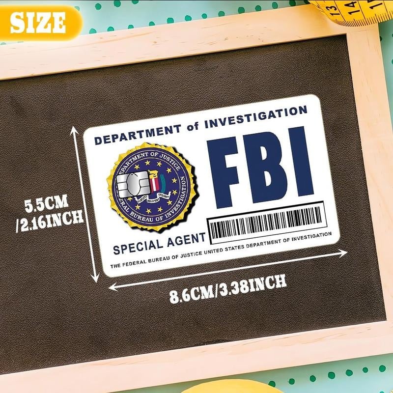Secret Agent Card Skins Kit: FBI/ICE Designs  • Cosplay & Gift Stickers