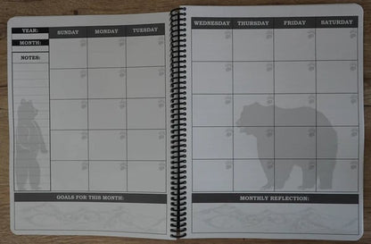 🔥🖤📚Themed Yearly Planner(✨Hardcover Book)