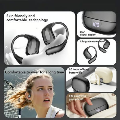 Hi-Fi Sports Bluetooth 5.4 Ear-Hook Headphones with Noise Cancelling