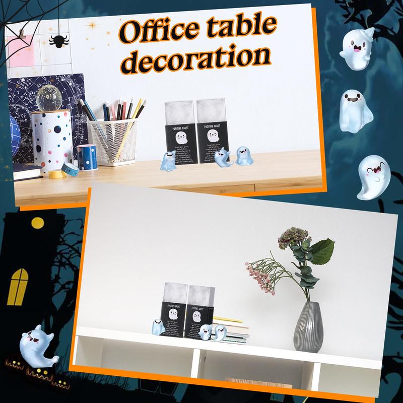 🎃Halloween Sale 👻Glow in the Dark Mini Ghost Figures with Box（set of 36）