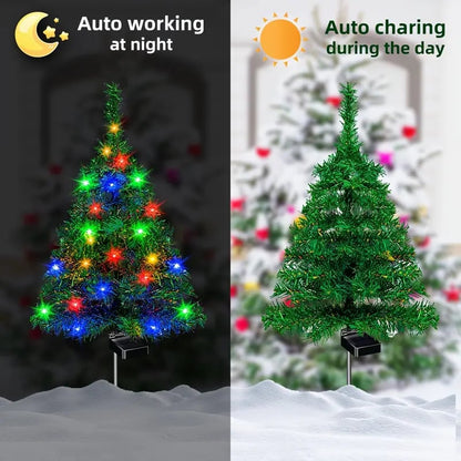 Solar Christmas tree lights holiday decorations