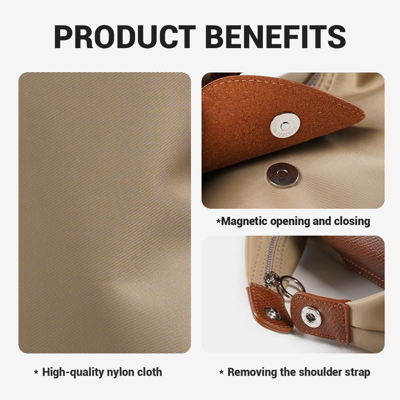 ⚡🔥Fashion Crescent Bag Lightweight Durable Nylon Handbag with Adjustable Strap Satchel