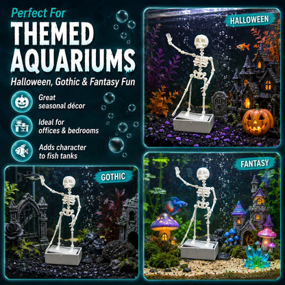 Air-Driven Dancing Skeleton Aquarium Ornament