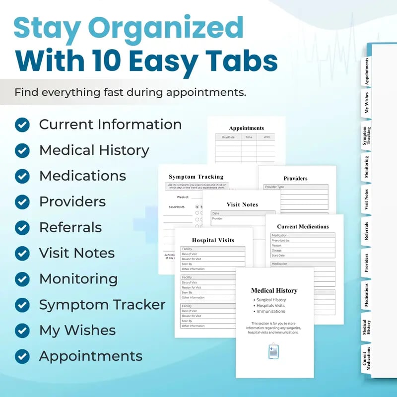 🔥 🩺❤️Doctor-Approved Medical Visit Logbook: Your Essential Medical Planner (📘Vegan Leather)