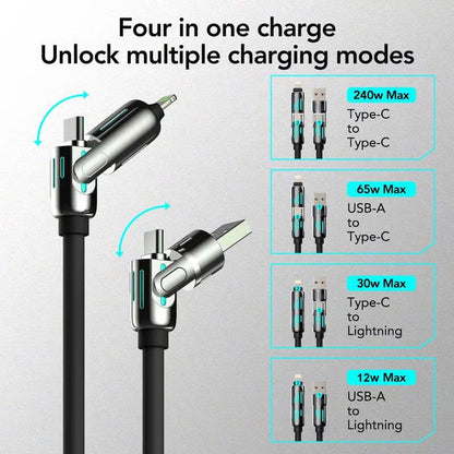 📲4-in-1 USB Charging Cable fast charging MAX 240W⚡