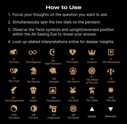 🔥👁️‍🗨️Handmade Tarot Vision Pendant: Connect to Cosmic Wisdom Anytime(✨Comes with instruction manual)