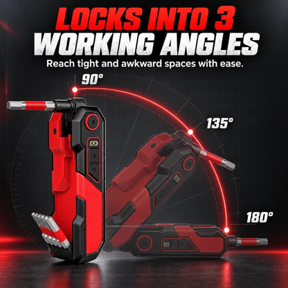 ⚡ Powered Hex Key Driver Kit – 3-Angle Folding Head, LED Light & 27-Piece Bit Set