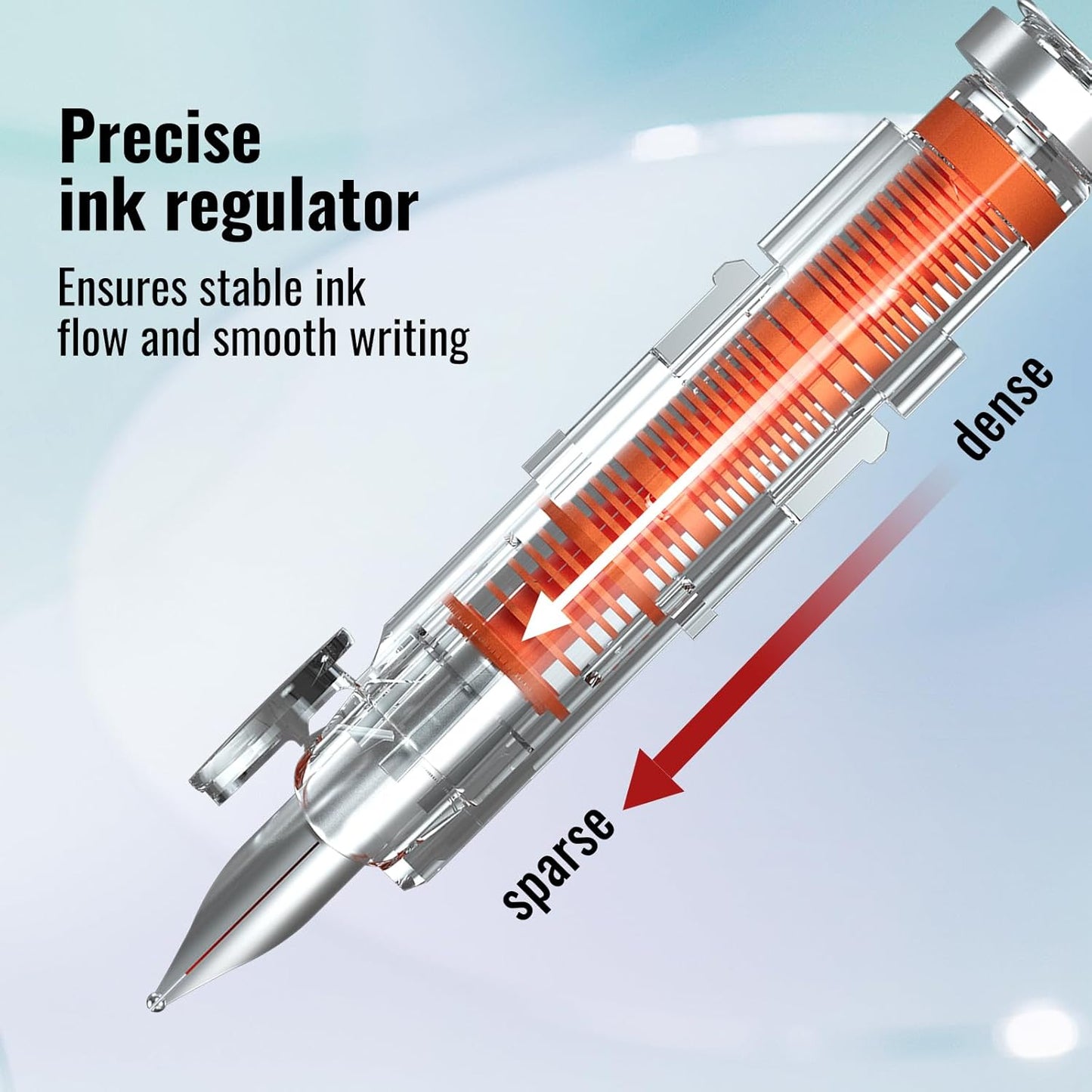Fountain Pen Retractable:0.38mm Blue&Black