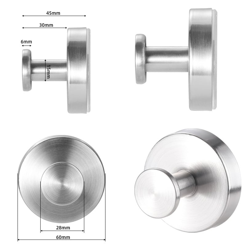 🔥 Stainless Steel Suction Cup Hooks (2X)