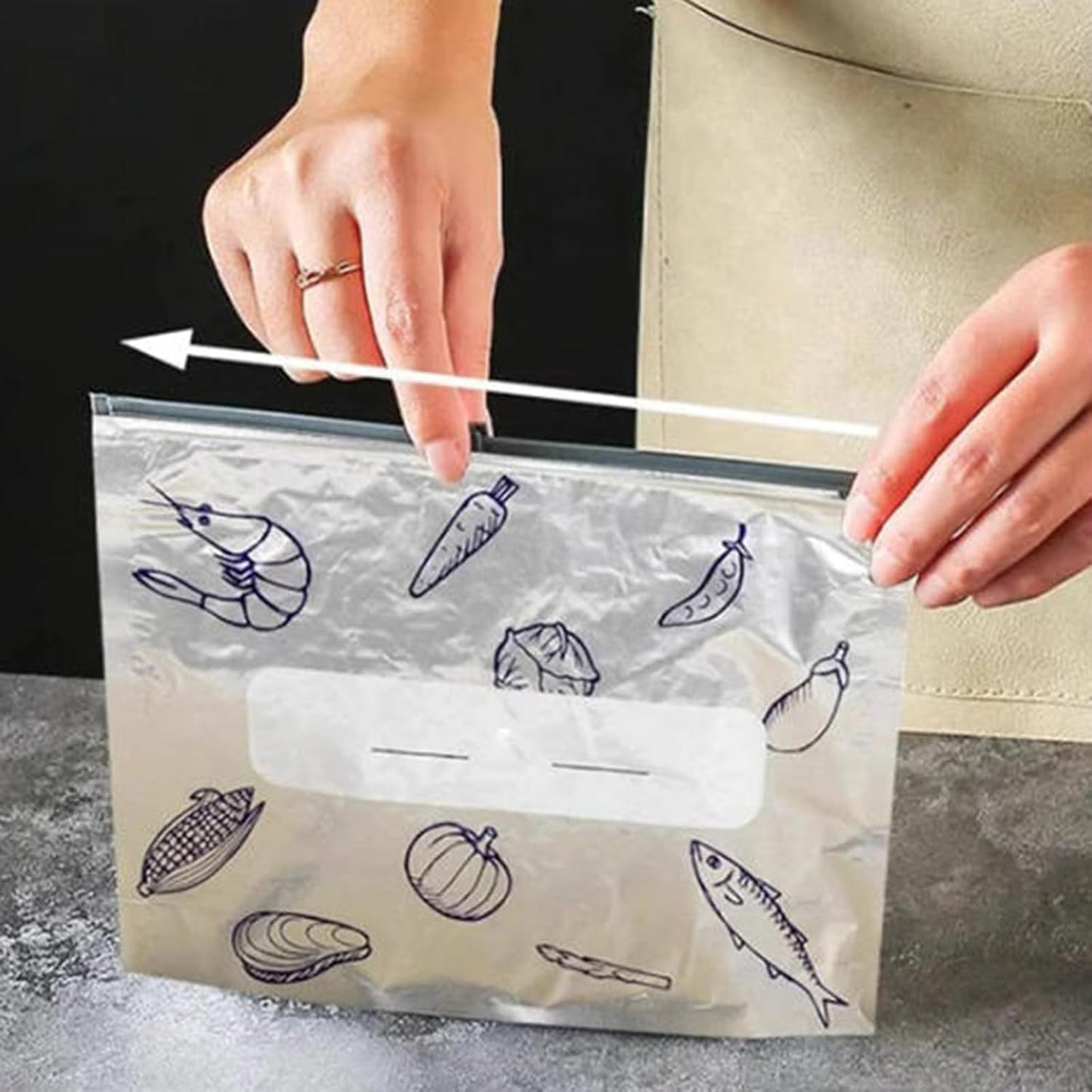 Reusable Aluminum Foil Freshness Seal Bags 🍴✨（1 Set 10 PCS）