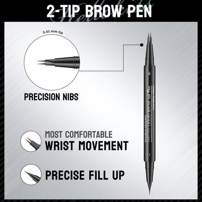 Achieve Perfect Brows Instantly-2-in-1 Dual-Ended Eyebrow Pen