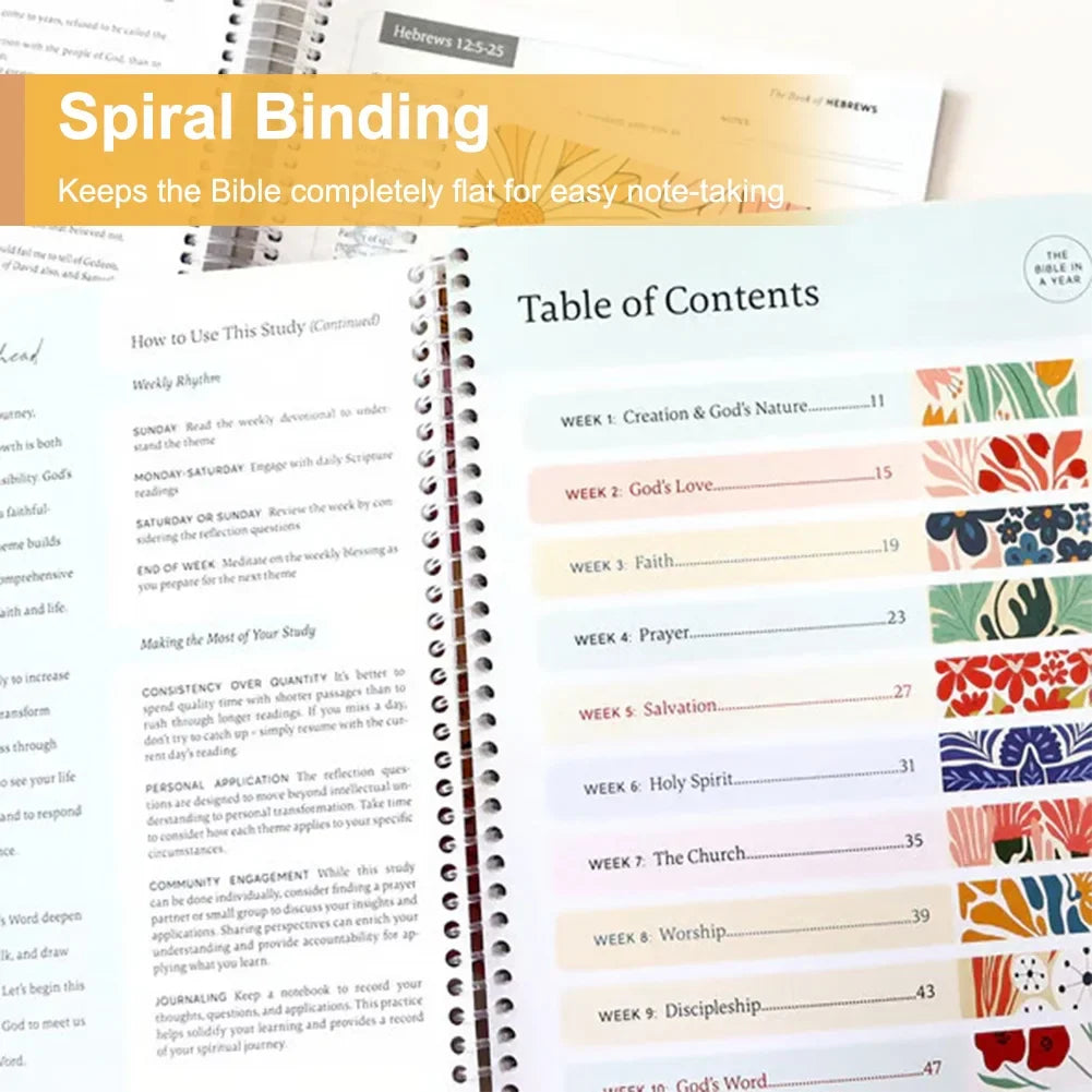 The Bible In A Year - 52 Week Bible Journal