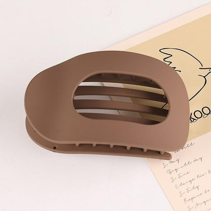4pcs Solid Color Flat Hair Clips Set – Minimalist Acrylic Barrettes for Women