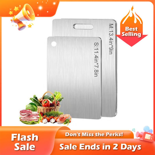 🔥Stainless Steel Double Sided Chopping Board,Best Gifts