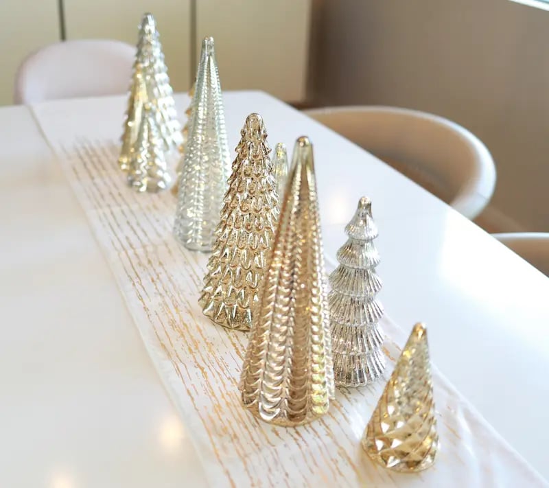 Tiktrove Collection Set of 5 Illuminated Mercury Trees
