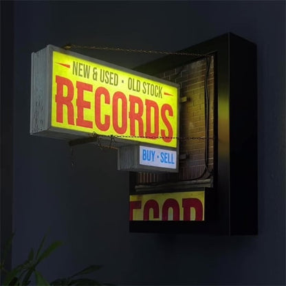 Record Store Retro Wall Light - Record Collector Gift✨