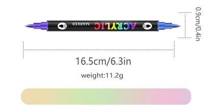 Dual Tip Acrylic Paint Pen Marker - 24/48/72/120 Colors