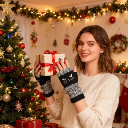 🎁🐱Knitted Fingerless Gloves🧶