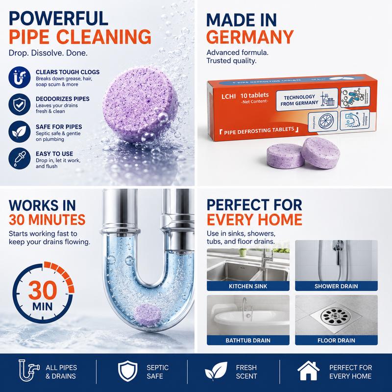 Powerful Pipe Declogging & Cleaning Tablets