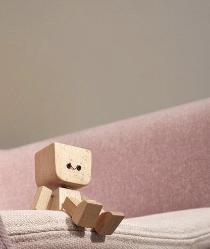 Handmade Charming Shaking Wooden Man Figurine