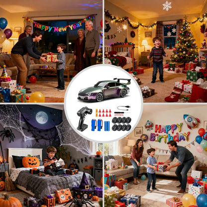 1:24 Scale 4WD Remote Control Car For 3-15,RC Drift Car with LED