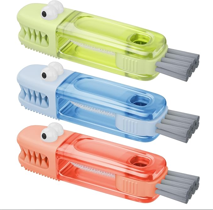 ✨3-in-1 Crocodile Brush 🐊  Deep Cleaning for Narrow Cup Lids & Tableware Gaps 🧼