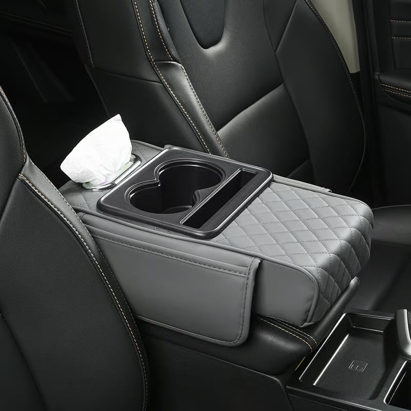 Multifunctional PU Leather Car Armrest Box Mat