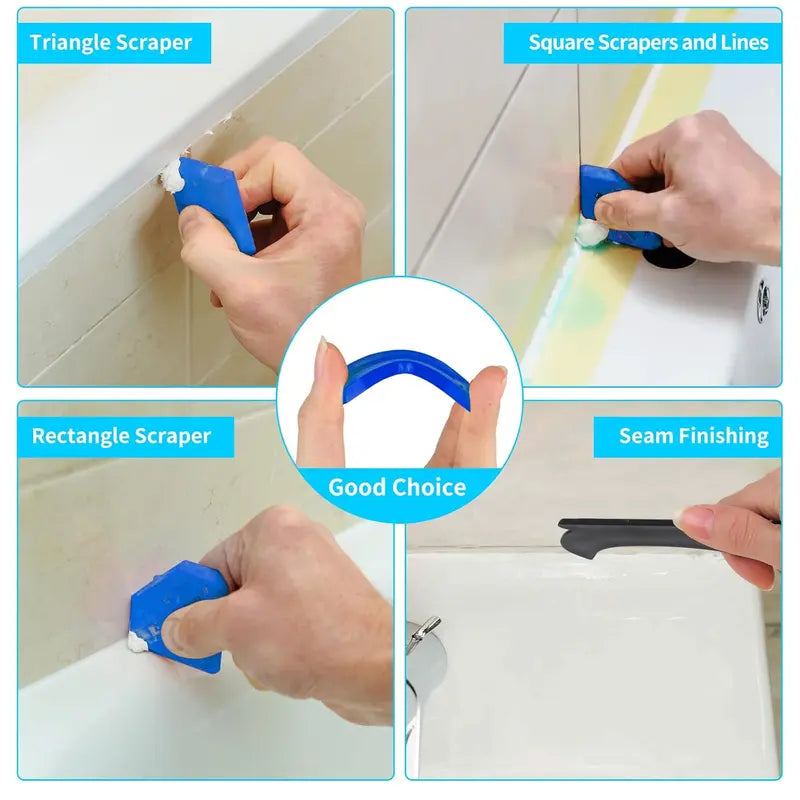 11Pcs Silicone Caulking Tools 3 in1 Grout Removal Tool