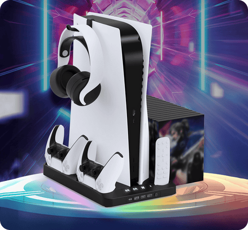 Tiktrove Charging Base Cooling Bracket for Dual PS5 Controller