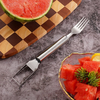 🍉 Effortless Fruit Prep✨ 2-in-1 Fruit Cutter & Fork – For Quick and Easy Fruit Serving! 🍓