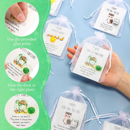 🎁Employee Appreciation Gifts – Funny Resin Animals with Thank You Cards