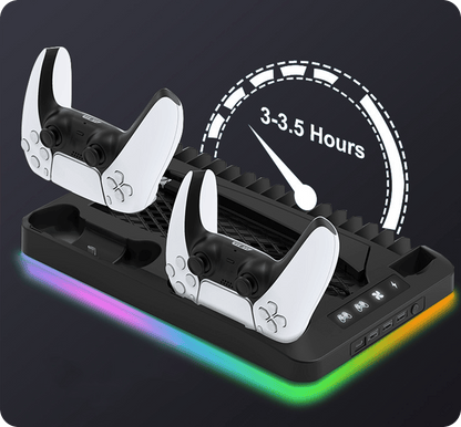 Tiktrove Charging Base Cooling Bracket for Dual PS5 Controller