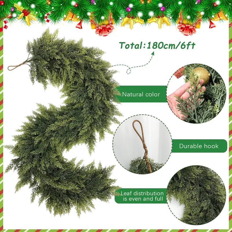 🎅⛄2025 Christmas Artificial Cedar Garland🎄