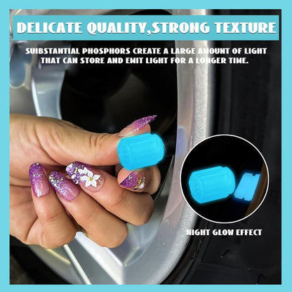 16PCS Glow-in-the-Dark Car Tire Valve Cap Set