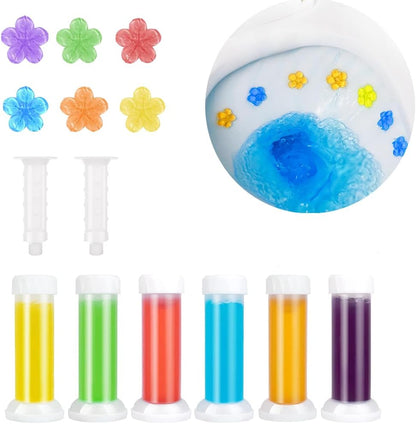 🔥🚽84 Flowers Toilet Cleaner Gel Stamp      1 set contains 6 pack (84 flowers)
