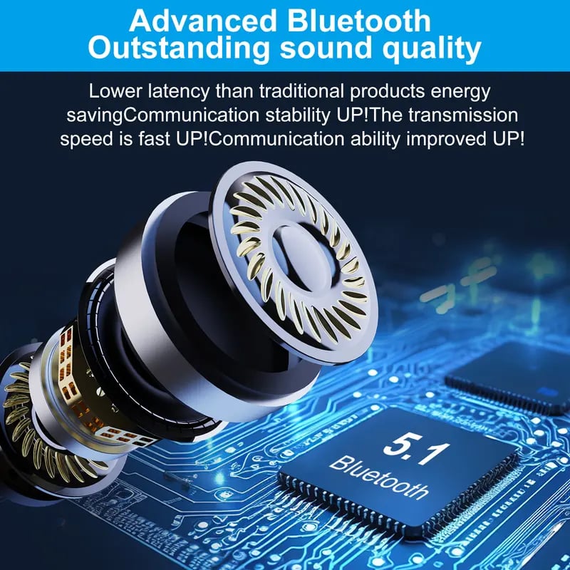 🔥 Open Air Conduction Wireless Bluetooth Headset with Microphone